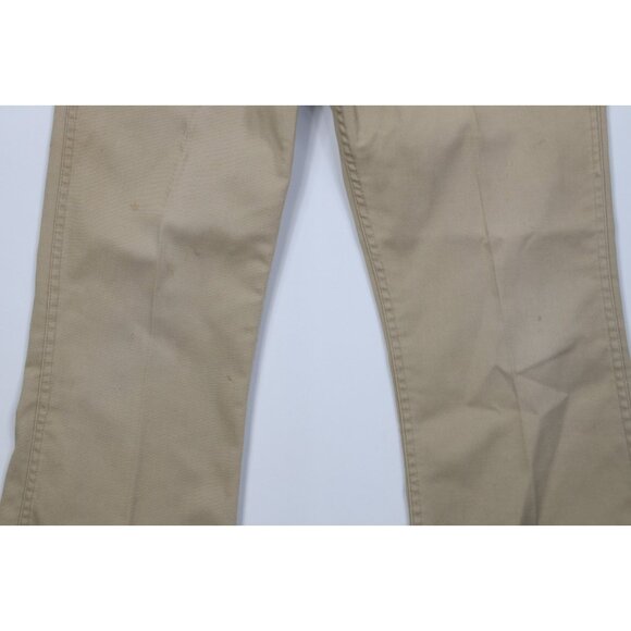 Vtg 70s Streetwear Mens 38x29 Distressed Wide Leg Bell Bottoms Twill Jeans USA - Picture 3 of 14